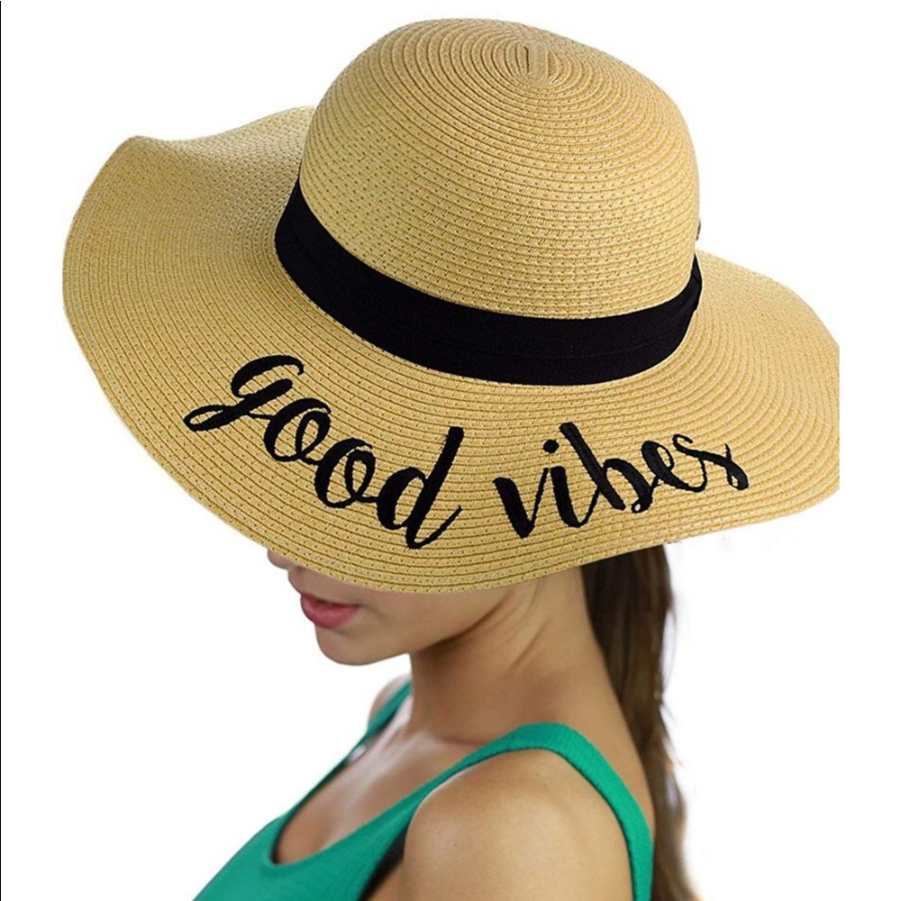 Good Vibes Floppy Sun Hat